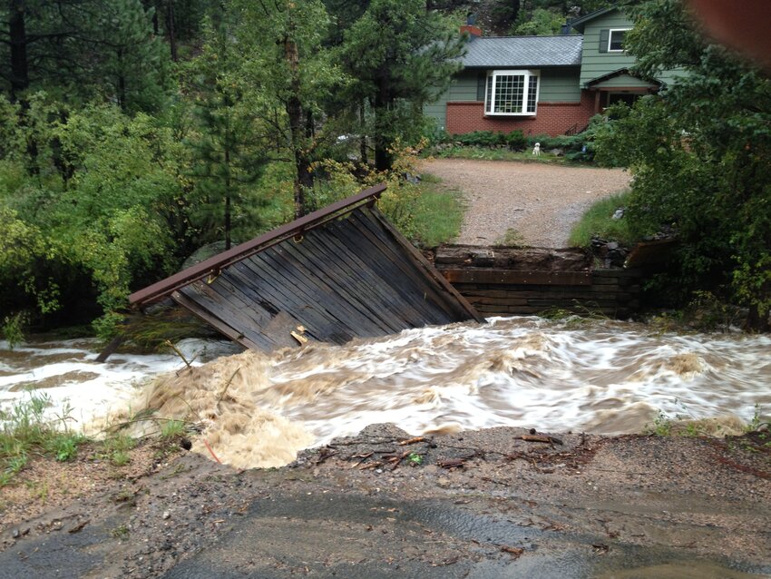 Heavy, fast and prolonged rainfall in September 2013 caused damaging flooding across Colorado, including in Jefferson County in Coal Creek Canyon.